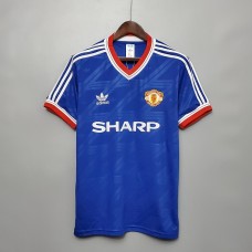 Manchester United 86/88 Away Blue Soccer Jersey